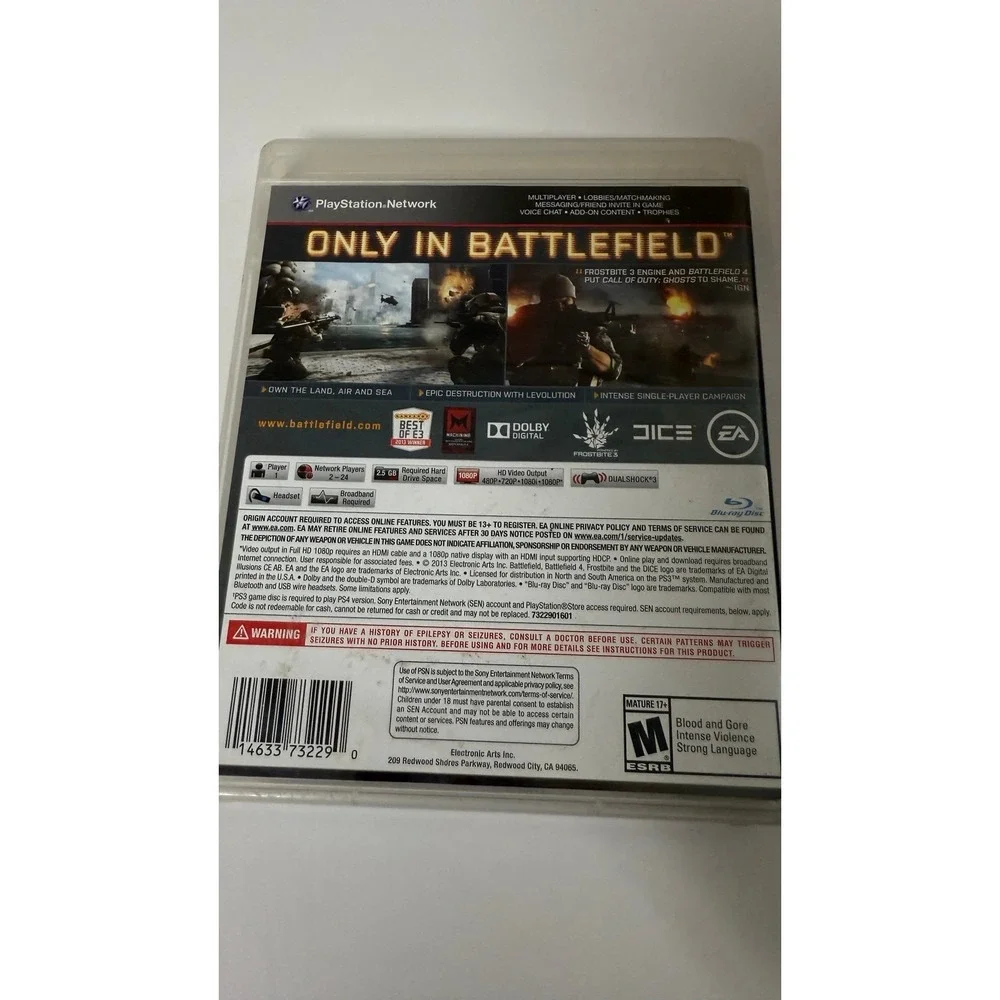 PS3 PlayStation 3 Battlefield 4  video‎ game CIB